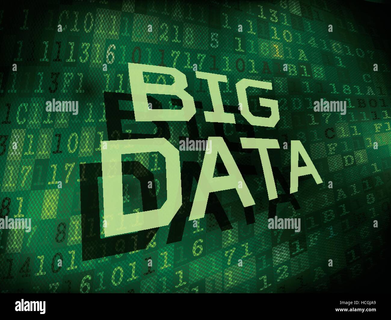 big data words isolated on internet digital background Stock Vector ...