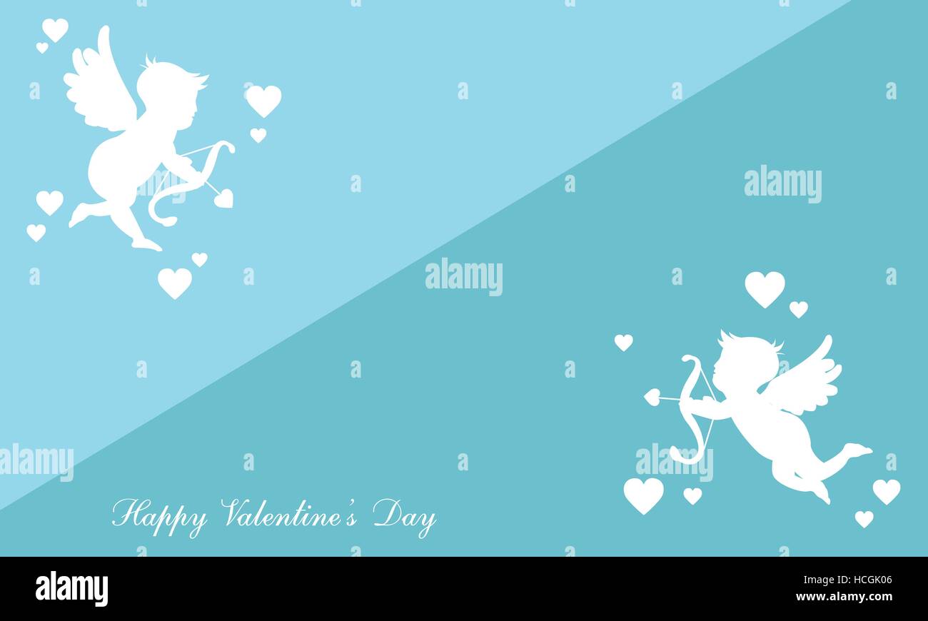 Collection greeting card valentine with cupid Stock Vector Image & Art ...