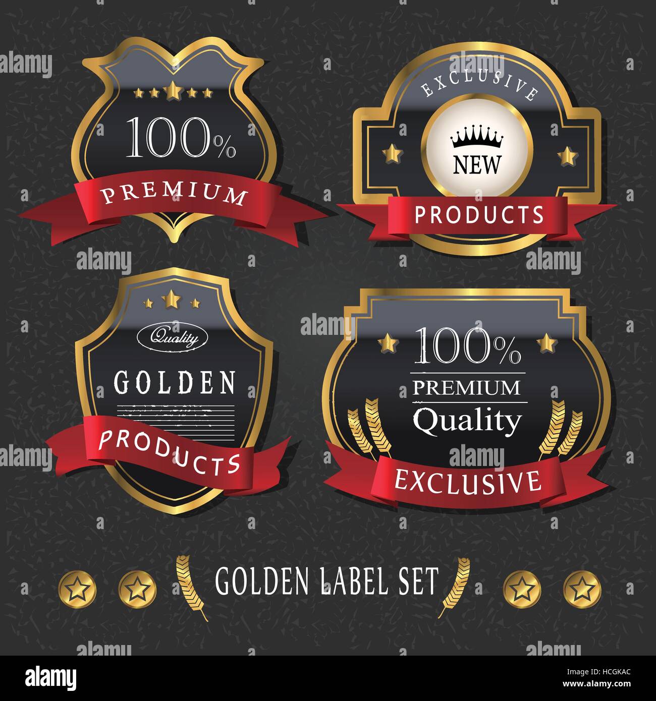 Premium Collection Label gorgeous premium quality golden labels collection over black Stock ...