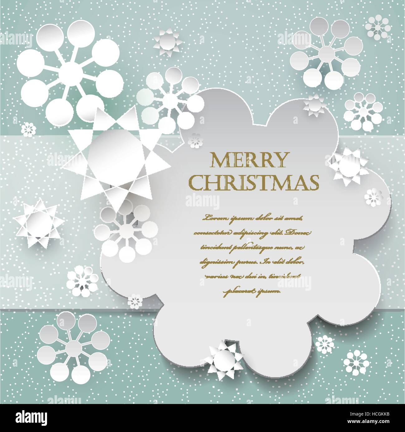 Christmas card with snowflake vector illustration Stock Vector Image ...