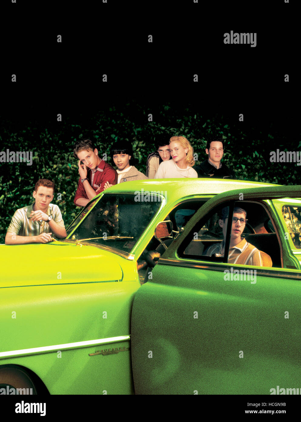 LIBERTY HEIGHTS, behind car from left: Gerry Rosenthal, Ben Foster