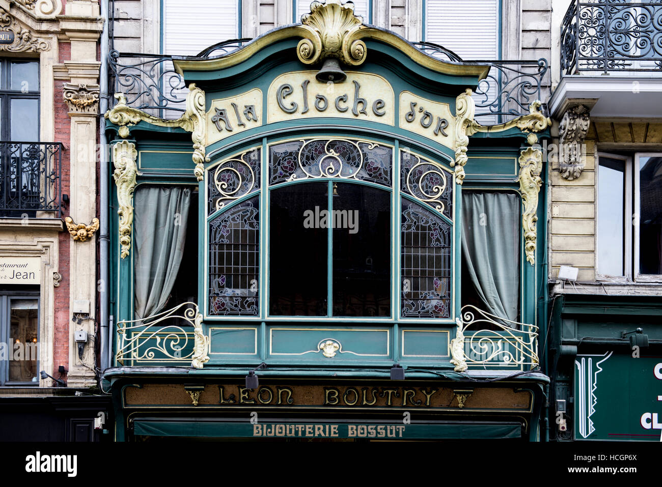 Art deco shop in centre of Lille Stock Photo -