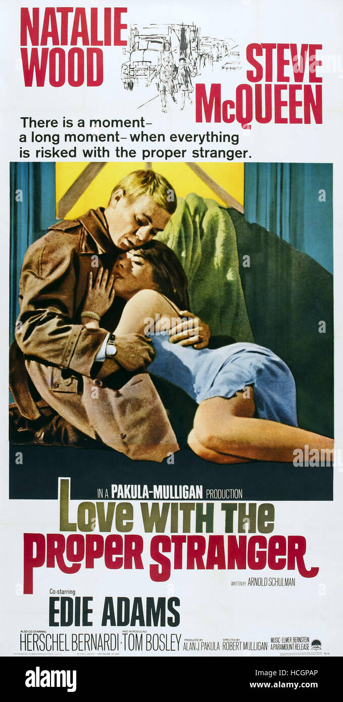 LOVE WITH THE PROPER STRANGER, US poster art, from left