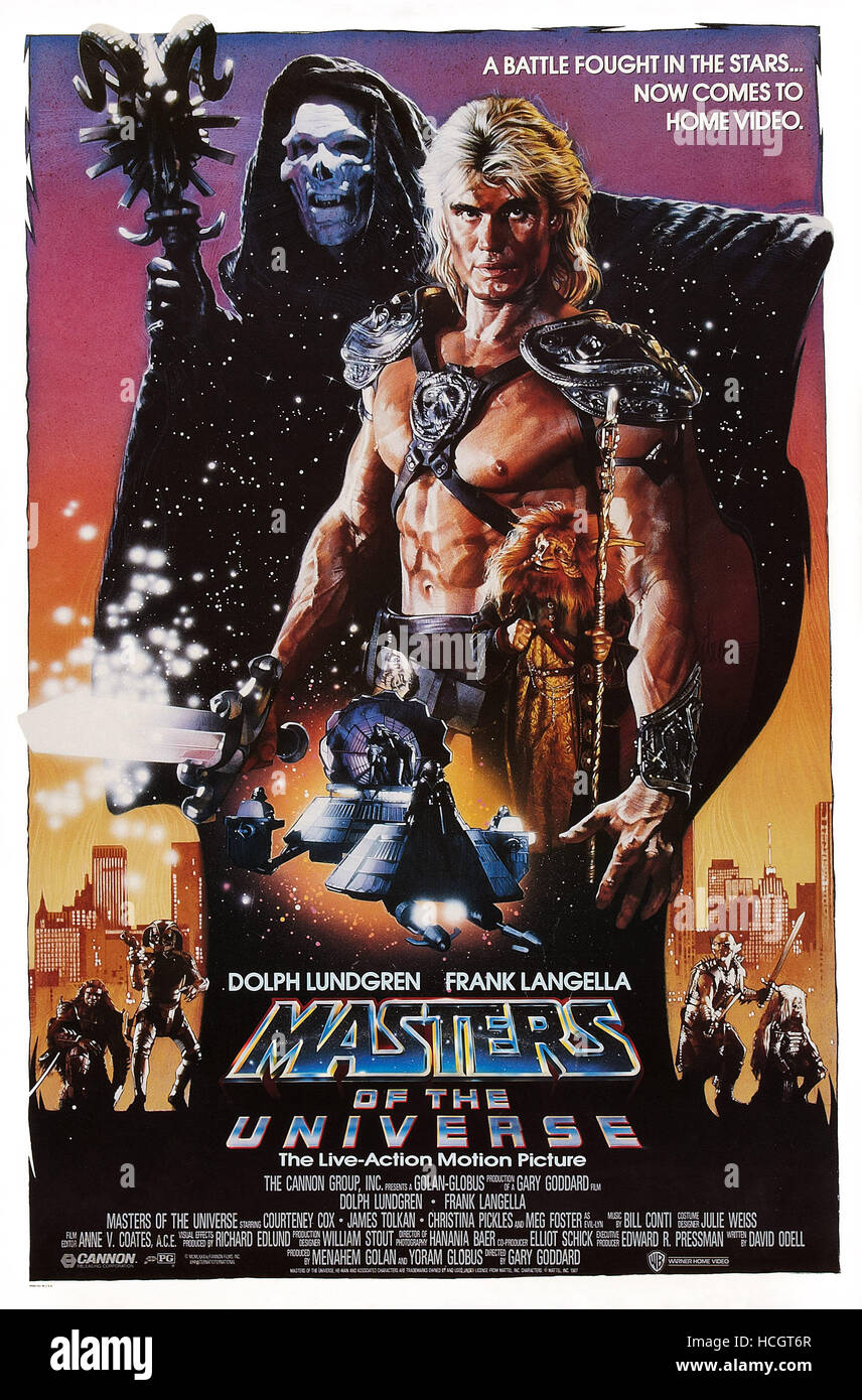 MASTERS OF THE UNIVERSE, poster art, l-r: Frank Langella (as Skeletor ...