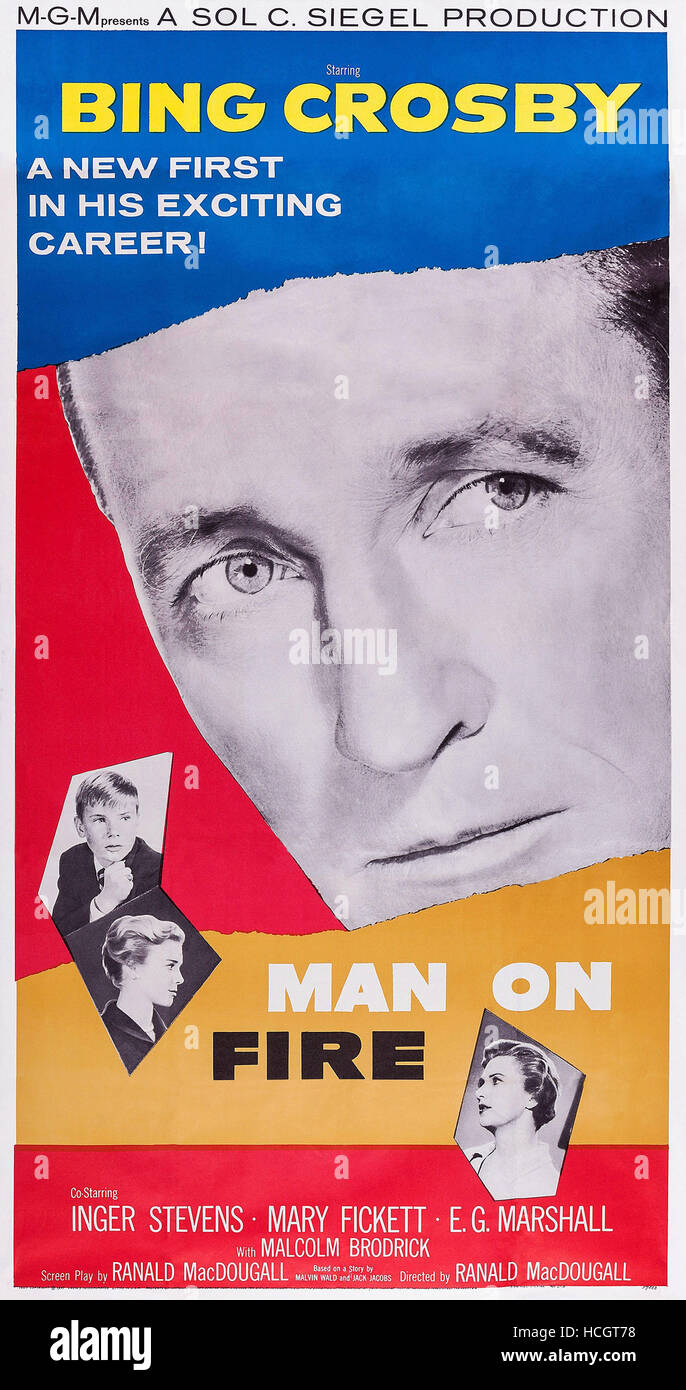 Man On Fire Us Poster Art Clockwise From Top Right Bing Crosby Mary
