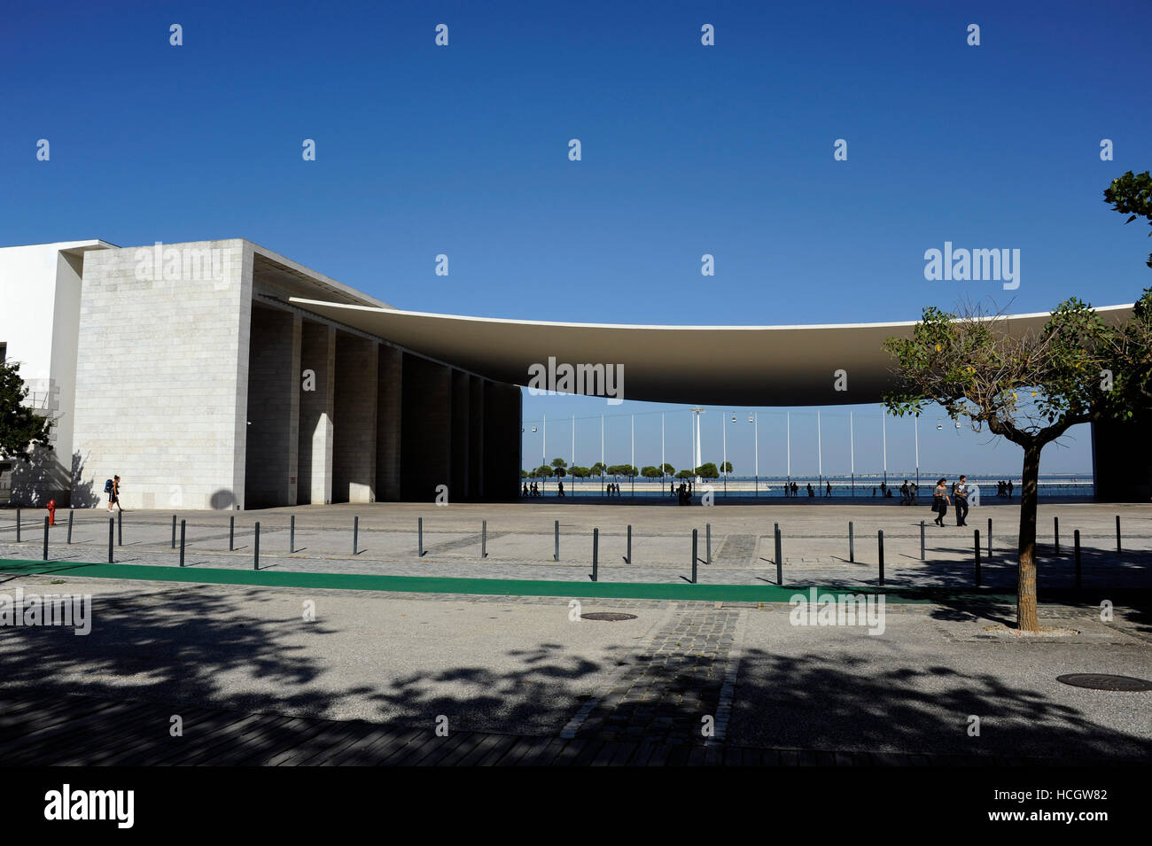Pavilhao de Portugal, Pavilion of Portugal, Alvaro Siza architect, Parque das Nacoes, Nation's Park, Lisboa, Lisbon, Portugal Stock Photo