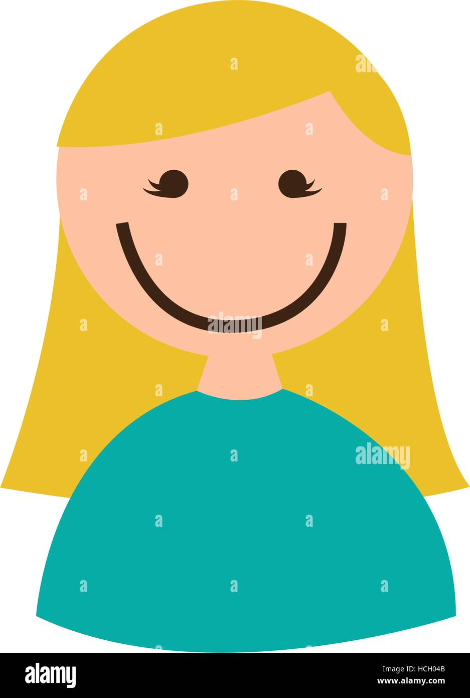 cute girl character isolated icon vector illustration design Stock ...