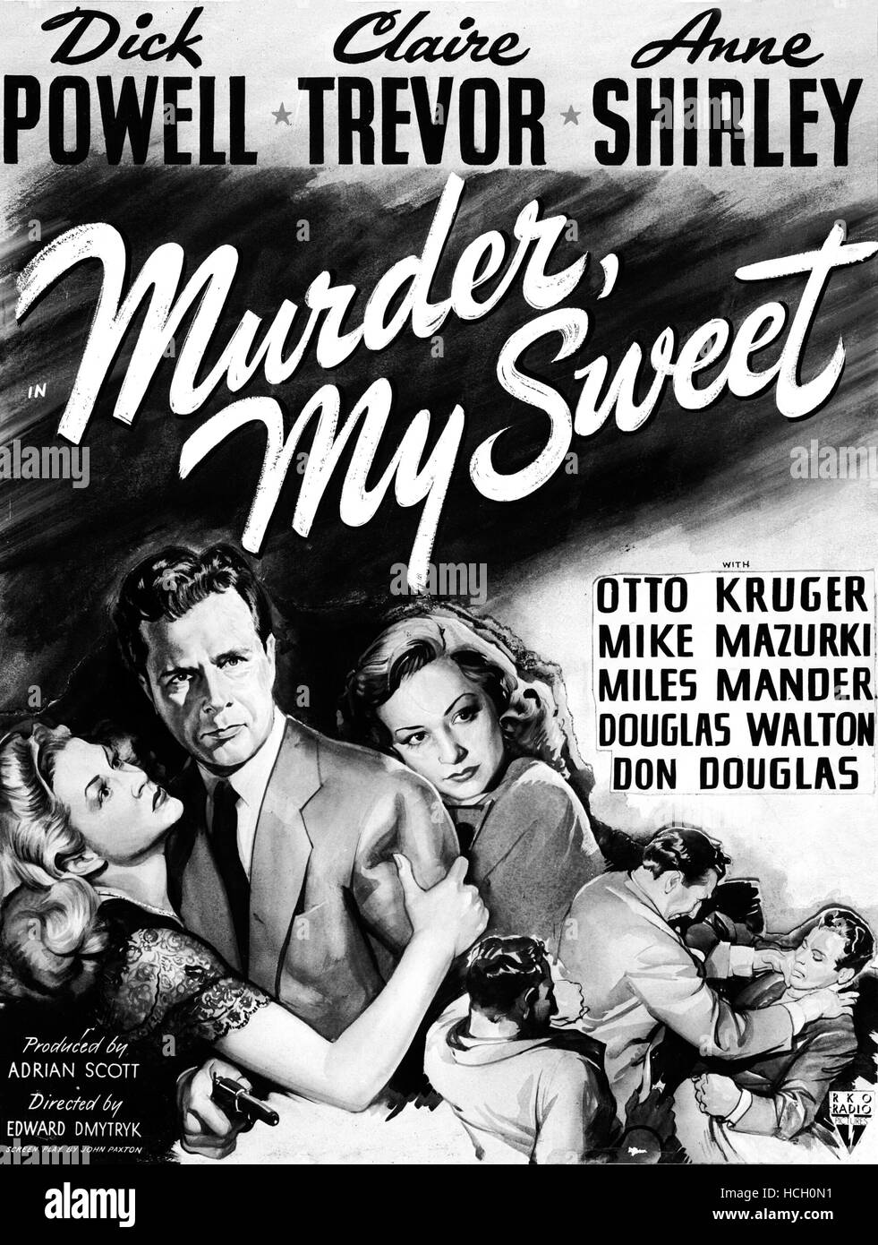 MURDER, MY SWEET, Claire Trevor, Dick Powell, Anne Shirley, 1944 Stock ...