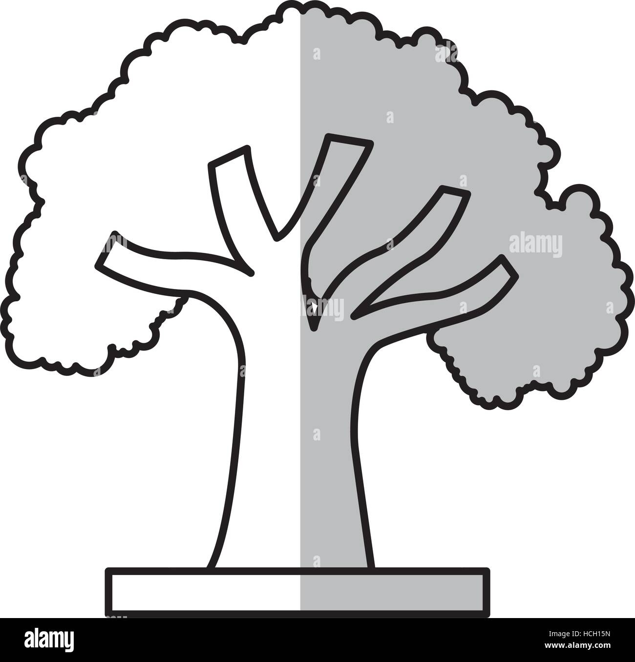 tree plant silhouette isolated icon vector illustration design Stock ...