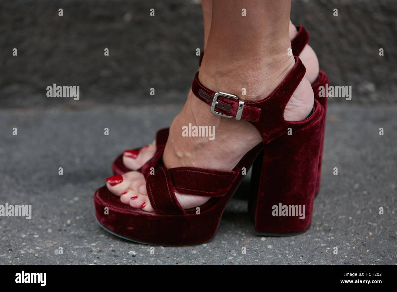 red velvet sandals heels