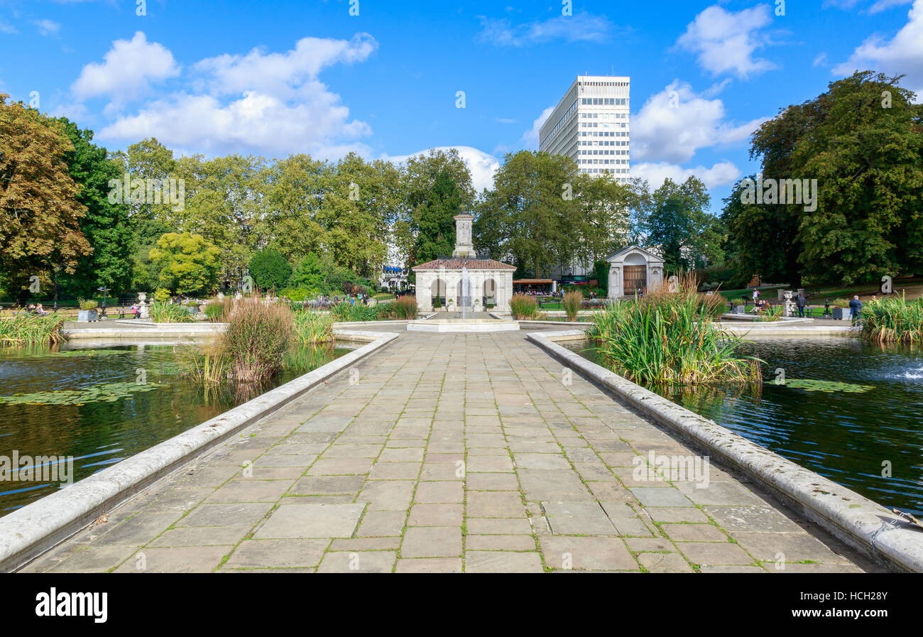 The Italian Gardens at Hyde Park, London Stock Photo