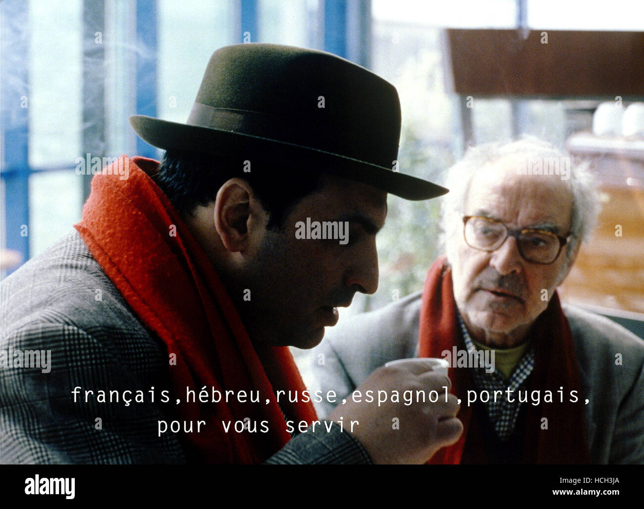 NOTRE MUSIQUE, Jean-Luc Godard (right), 2004, (c) Wellspring/courtesy Everett Collection Stock Photo