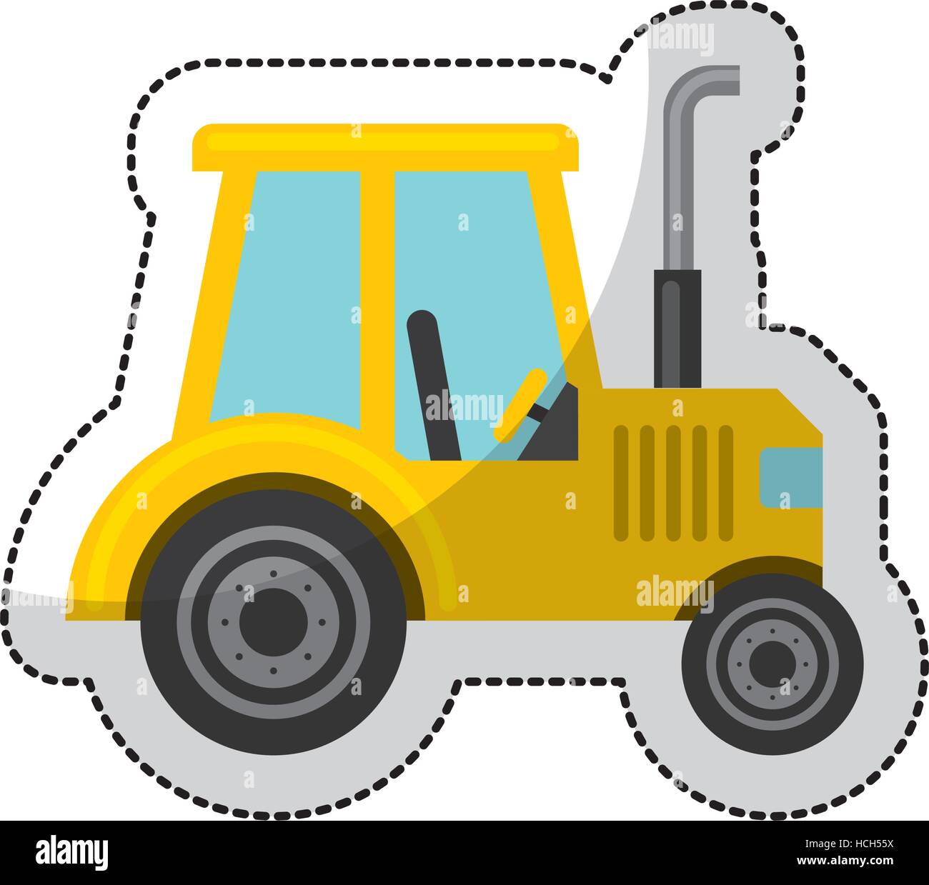 tractor farm vehicle isolated icon vector illustration design Stock ...
