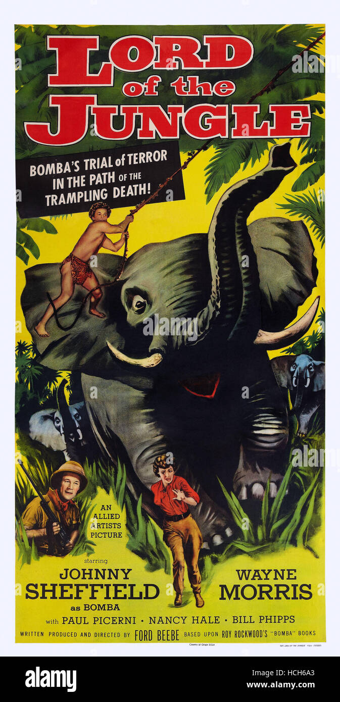 LORD OF THE JUNGLE, US poster art, top: Johnny Sheffield; bottom from ...