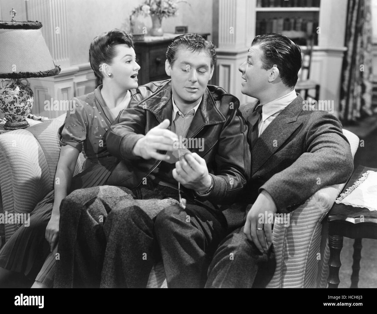 THE MALE ANIMAL, from left: Olvia de Havilland, Don DeFore, Jack Carson ...