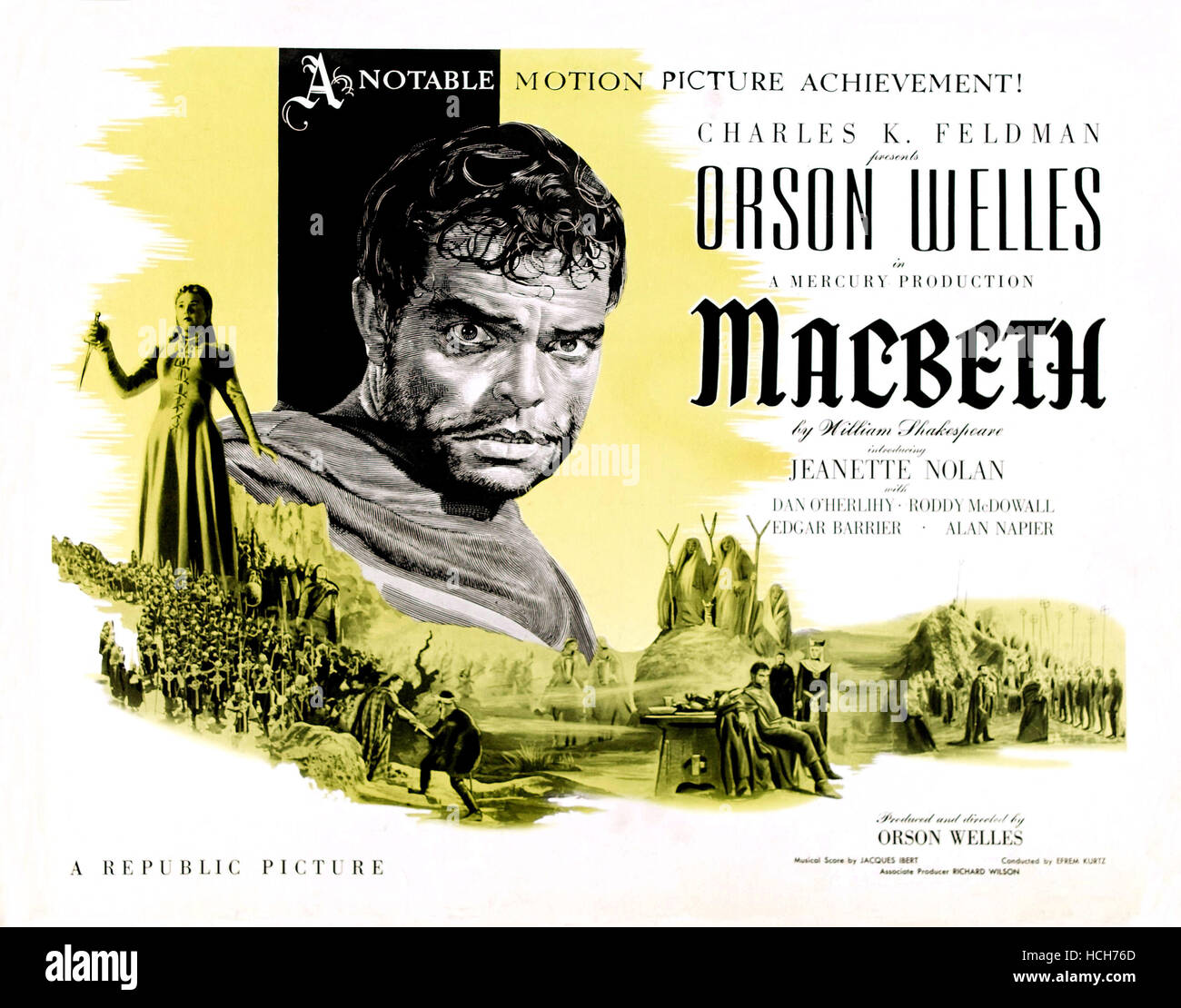 MACBETH, Orson Welles, 1948 Stock Photo Alamy
