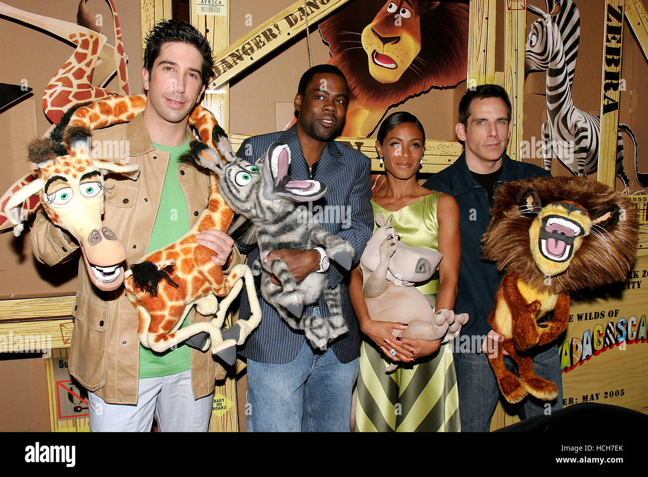 MADAGASCAR, David Schwimmer, Chris Rock, Jada Pinkett Smith, Ben Stiller, 2005, (c) DreamWorks/courtesy Everett Collection Stock Photo