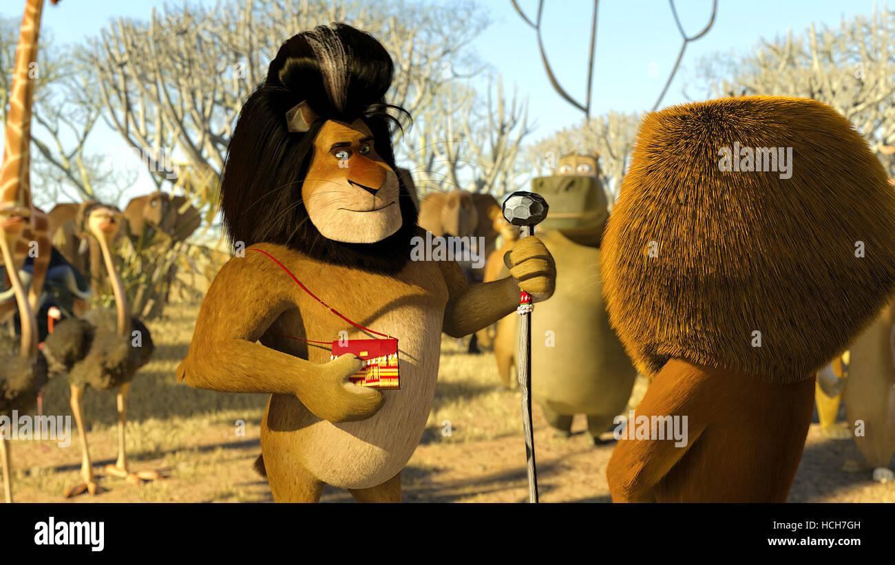 MADAGASCAR: ESCAPE 2 AFRICA, (aka MADAGASCAR: THE CRATE ESCAPE, aka MADAGASCAR  2), foreground from left: Makunga (voice: Alec Stock Photo - Alamy
