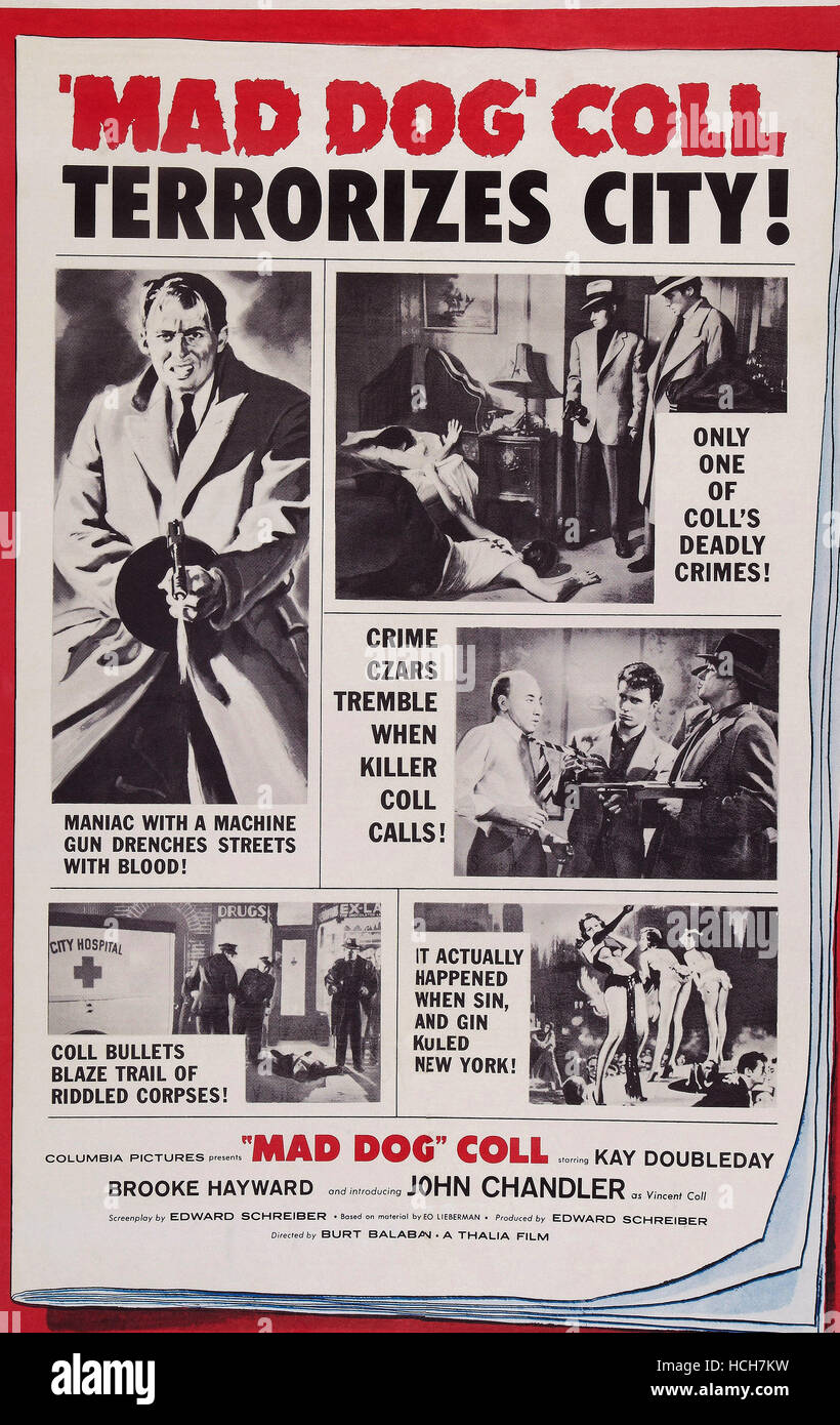 Coll Poster Drawing MAD DOG COLL, poster art, top left: John Chandler, 1961 Stock Photo - Alamy