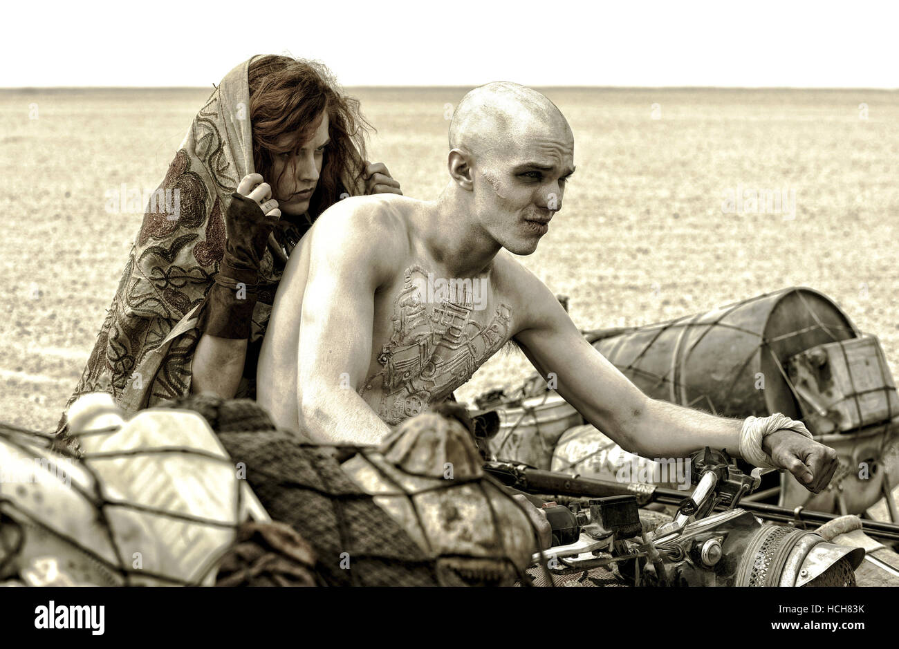 MAD MAX: FURY ROAD, from left: Riley Keough, Nicholas Hoult, 2015. ph: Jasin Boland/©Warner Bros