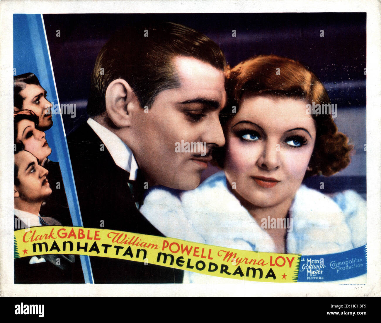 MANHATTAN MELODRAMA, from left, Clark Gable, Myrna Loy, 1934 Stock ...