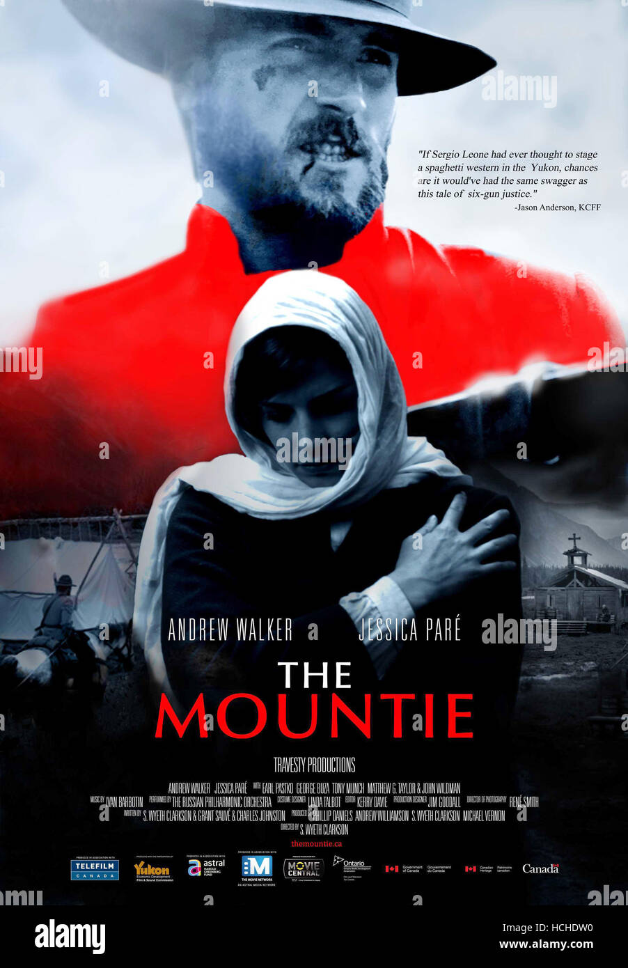 THE MOUNTIE, from top Andrew W. Walker, Jessica Pare, 2011. ©Grindstone Entertainment Group