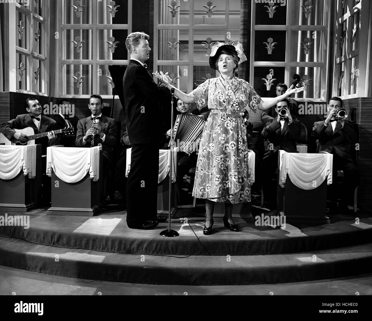 MRS. O'MALLEY AND MR. MALONE, standing from left: Fred Brady, Marjorie ...