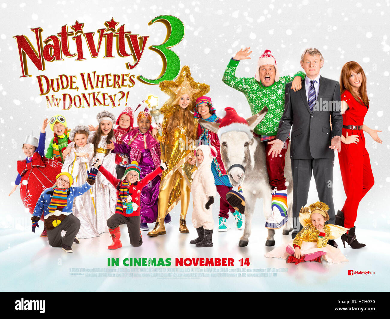 NATIVITY 3 DUDE, WHERE'S MY DONKEY?!, British poster, Marc Wootton