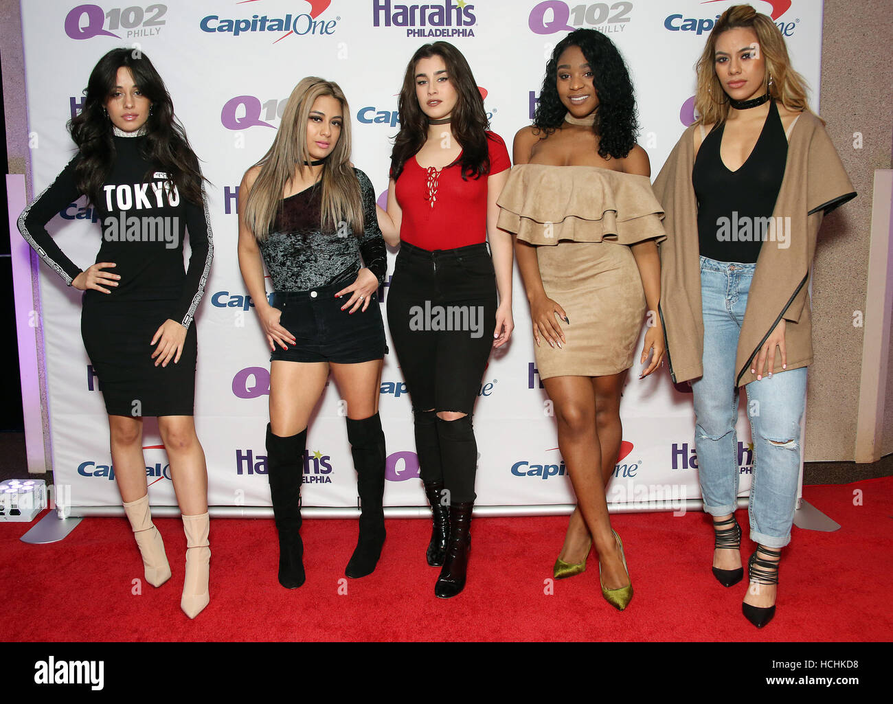 Philadelphia, USA. 7th Dec, 2016. Fifth Harmony pictured right before a meet and greet at Q102's iHeartRadio Jingle Ball 2016 at Wells Fargo Center in Philadelphia, on December 7, 2016 Credit:  Starshooter/Media Punch/Alamy Live News Stock Photo
