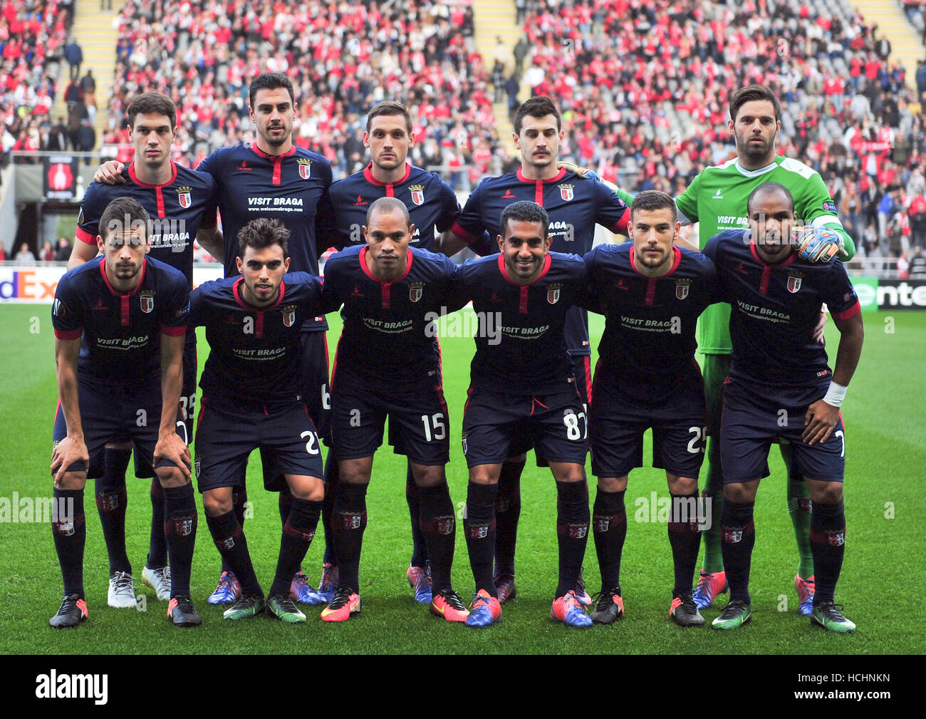 Braga 8th Dec 2016 Braga S Players Pose For A Group Photo Before Stock Photo Alamy