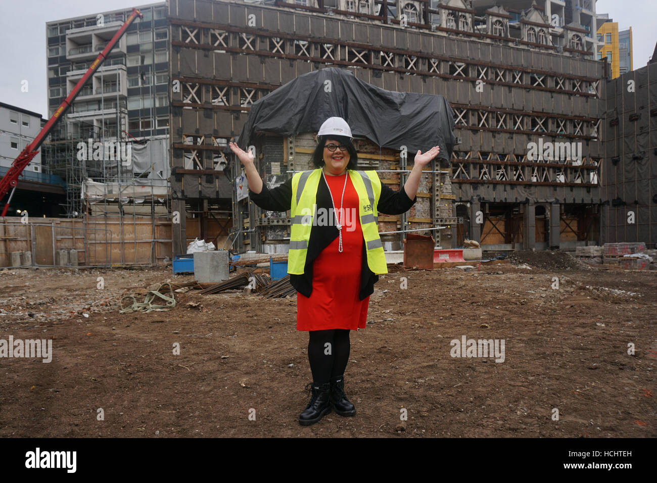 London, UK. 9th December, 2016. Night Czar, Amy Lamé, visits site of two new music venues on site 4th floor down the basement at the iconic Denmark Street. . Credit:  See Li/Alamy Live News Stock Photo