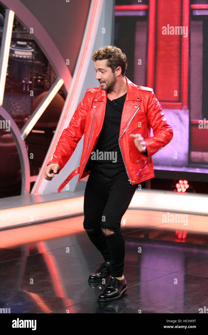 Singer David Bisbal during the TV show 'El Hormiguero' in Madrid on Tuesday 29 November 2016. Stock Photo
