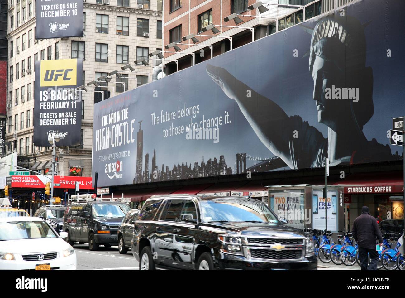 Controversial Amazon Billboard, New York, NY USA Stock Photo - Alamy