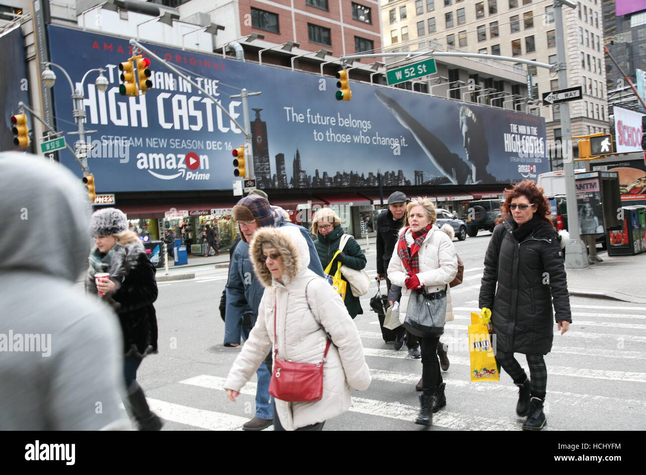 Controversial Amazon Billboard, New York, NY USA Stock Photo - Alamy