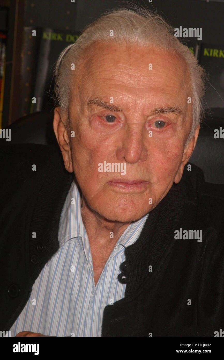 File. 9th Dec, 2016. KIRK DOUGLAS (born Issur Danielovitch; December 9, 1916) is an American actor, producer, director, and author. He is one of the last survivors of the industry's Golden Age. December 9, 2016 marks his 100th birthday. Pictured: Jan. 1, 1980 - New York, New York, U.S. - Kirk Douglas Signing ''Let's Face It: 90 Years Of Living, Loving, And Learning'' At Borders Books (Lincoln Center) In New York New York 09-10-2007 © Rick Mackler/Globe Photos/ZUMAPRESS.com/Alamy Live News Stock Photo