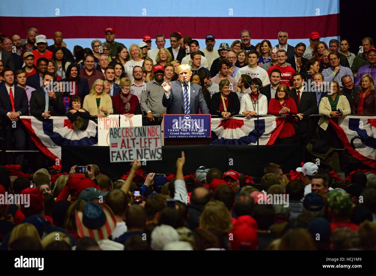Grand Rapids Usa 09th Dec 2016 President Elect Donald J Trump