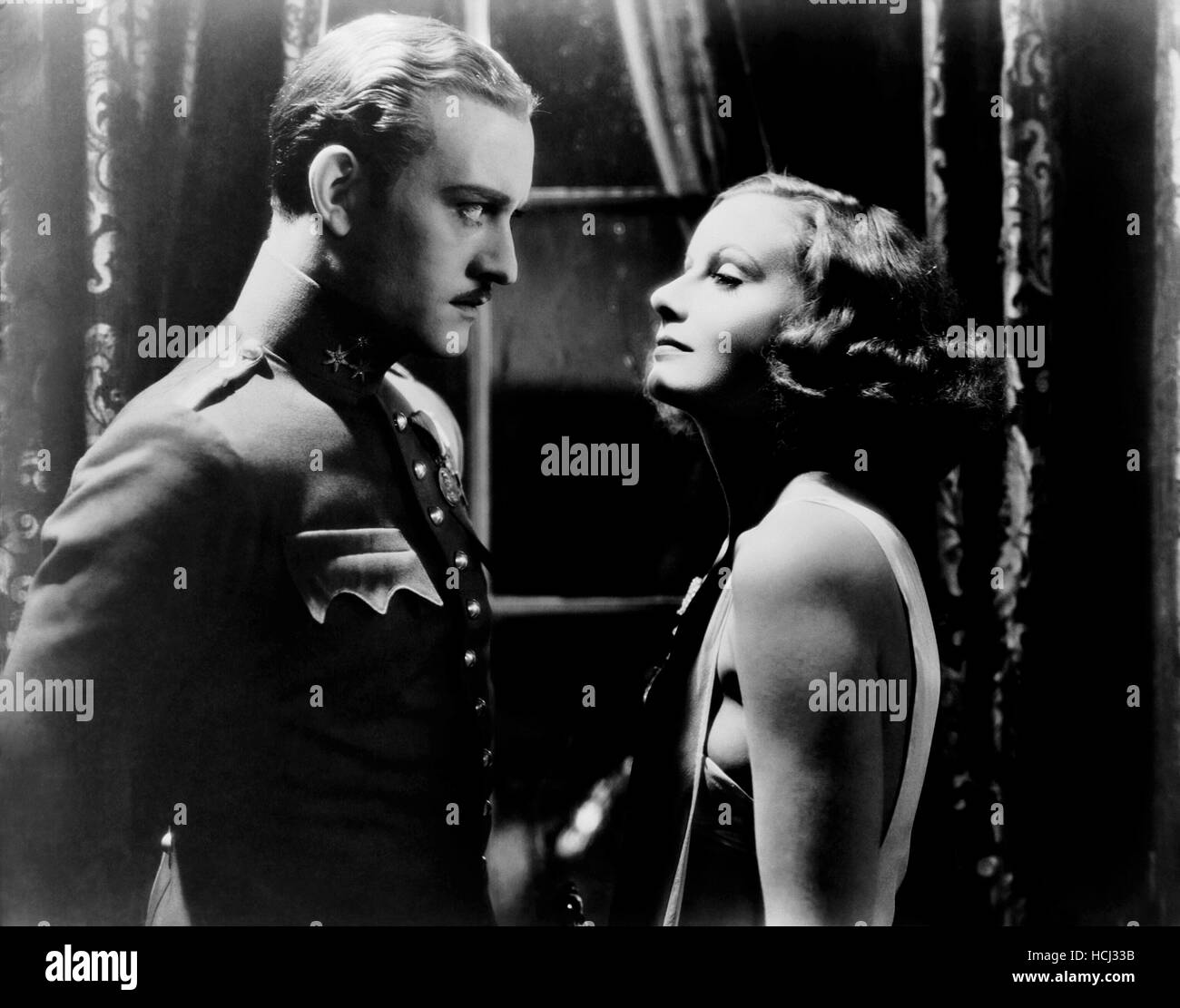THE MYSTERIOUS LADY, from left: Conrad Nagel, Greta Garbo, 1928 Stock ...