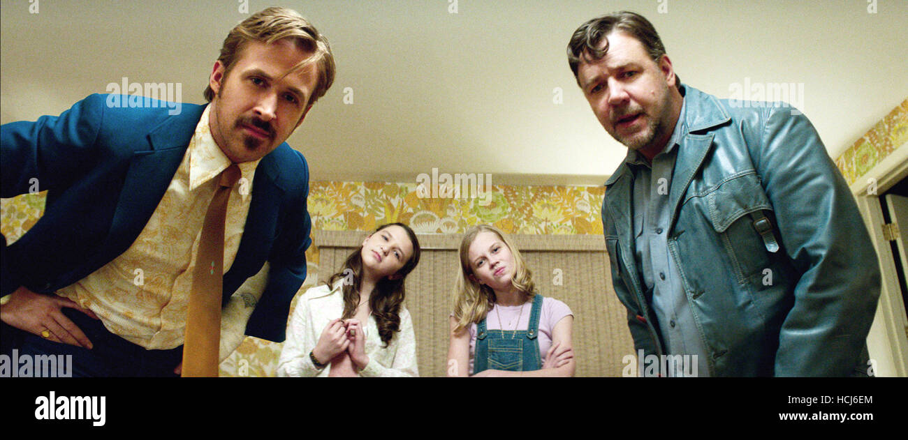 Ryan Rice Model THE NICE GUYS, from left: Ryan Gosling, Daisy Tahan, Angourie Rice ...