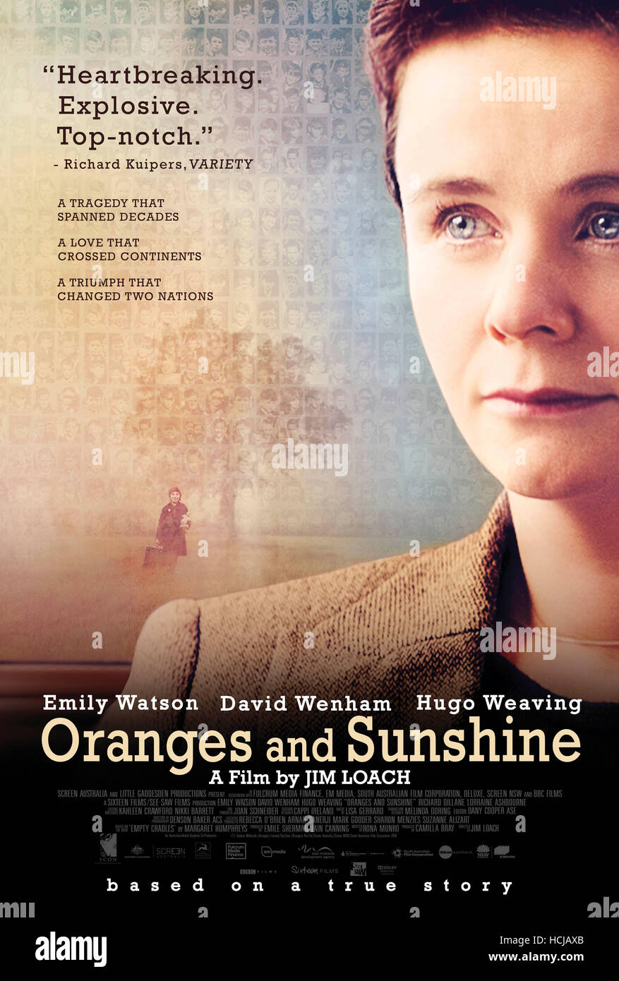 ORANGES AND SUNSHINE, Emily Watson, British poster art, 2010, ©Cohen