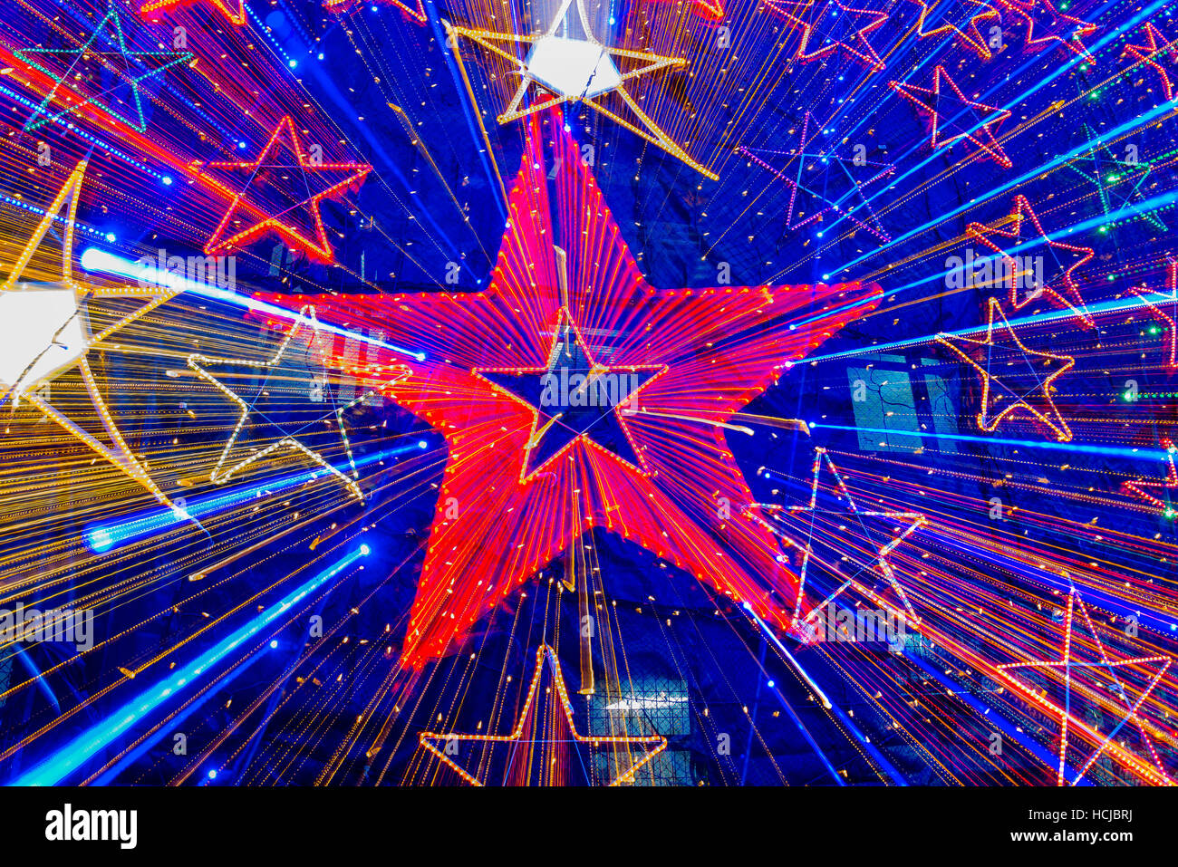 Christmas Lights of Hope, St. Pauls Hospital, Vancouver, British Columbia, Canada Stock Photo
