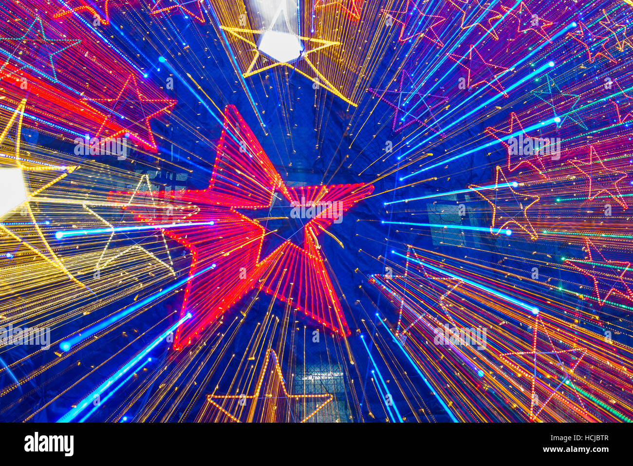 Christmas Lights of Hope, St. Pauls Hospital, Vancouver, British Columbia, Canada Stock Photo