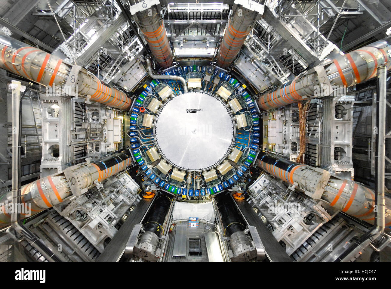 PARTICLE FEVER, full view of the open ATLAS detector at the Large
