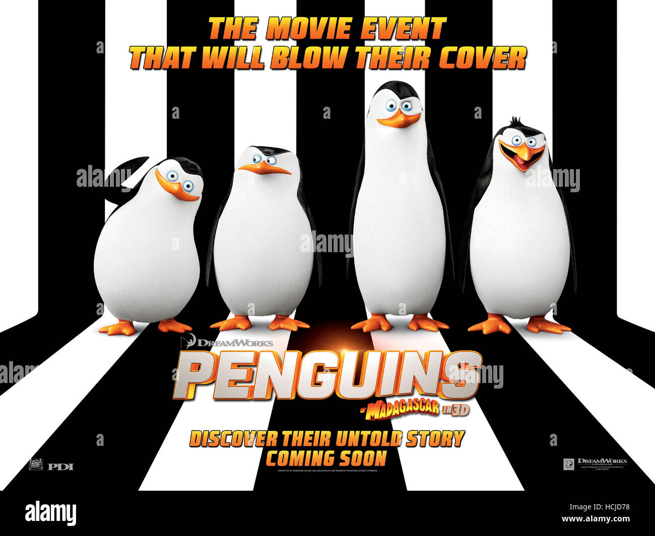 PENGUINS OF MADAGASCAR, British poster art, 2014. TM & copyright ©20th ...