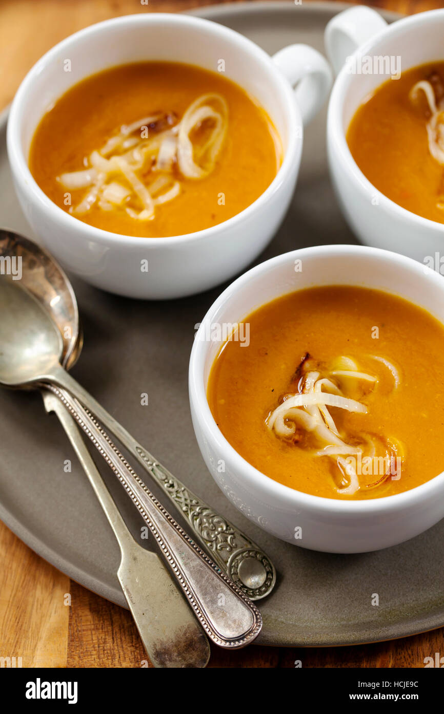 Pumpkin soup Stock Photo