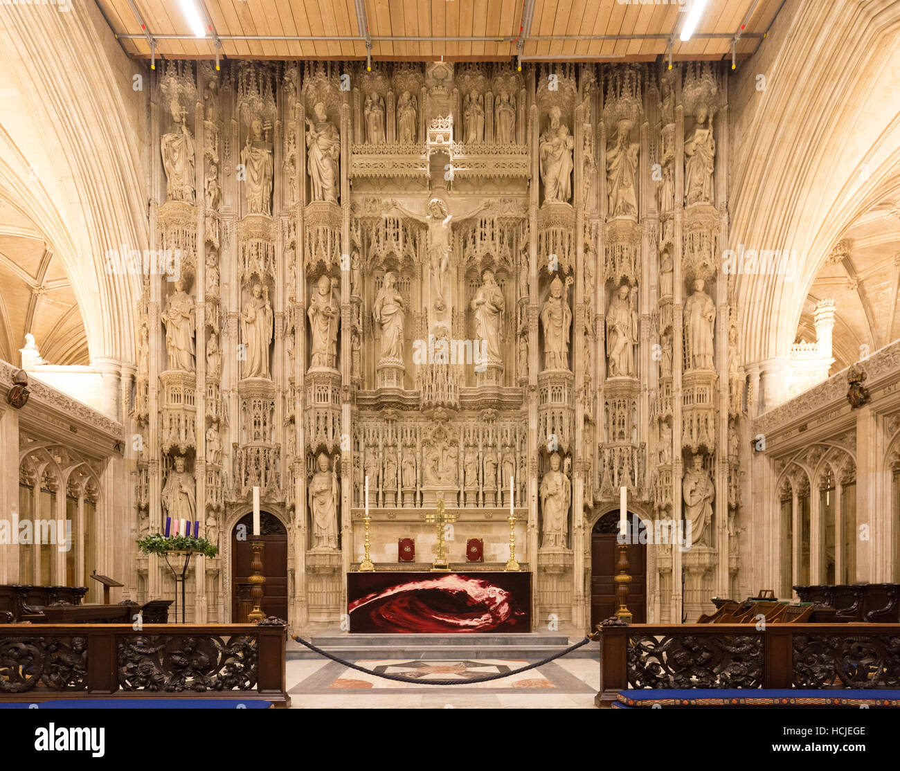 The High Altar and 15th century stone screen, Winchester Cathedral