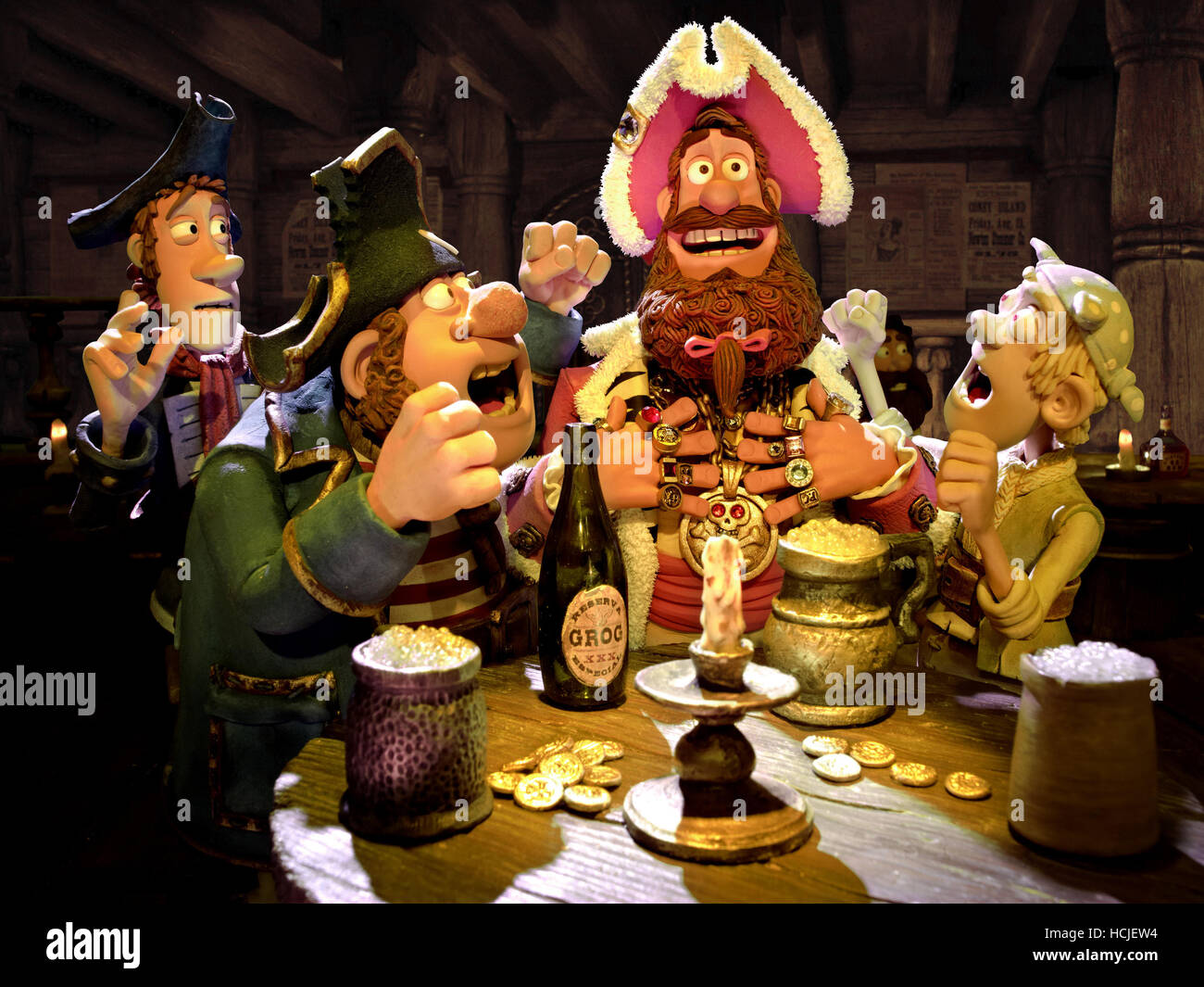 THE PIRATES! BAND OF MISFITS, from left Pirate with scarf (voice