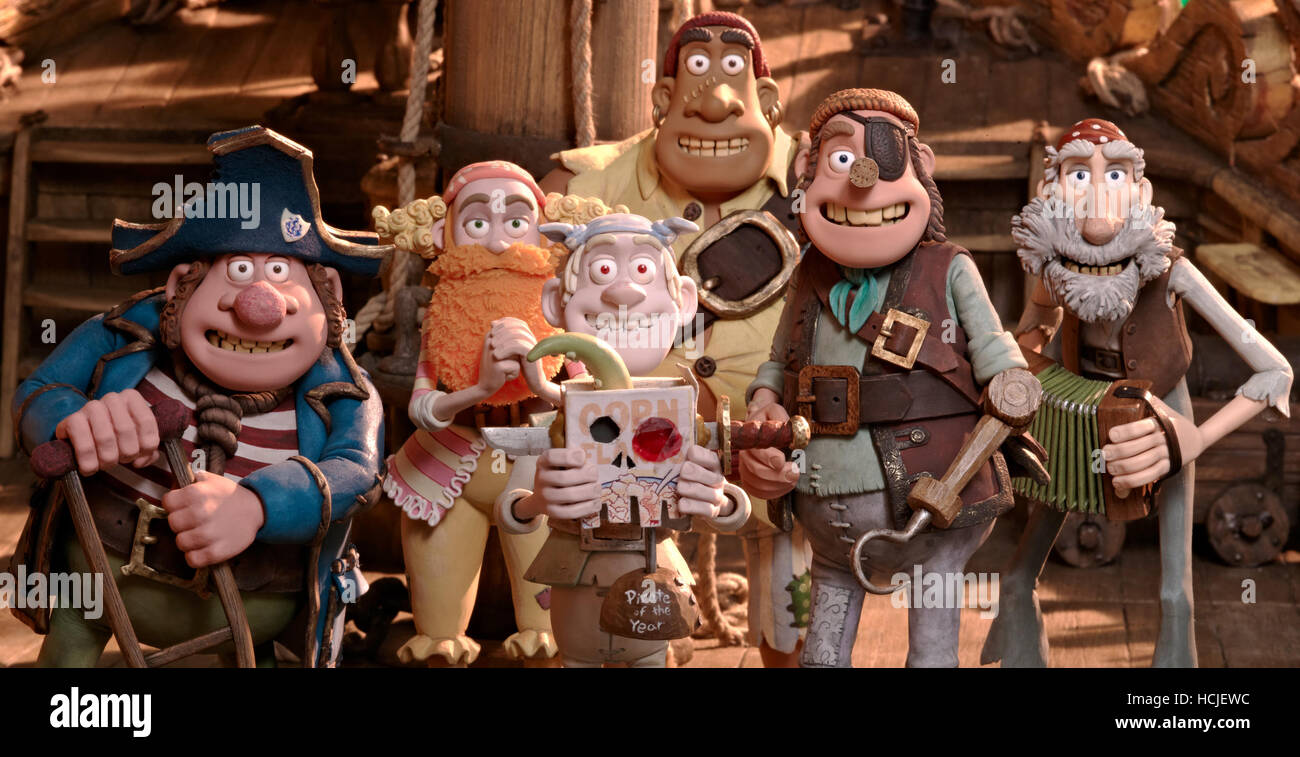 THE PIRATES! BAND OF MISFITS, from left Pirate with Gout (voice