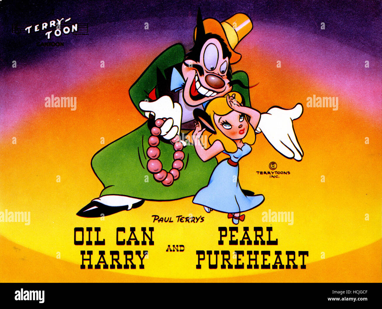 OIL CAN HARRY AND PEARL PUREHEART, ca. 1950s Stock Photo - Alamy