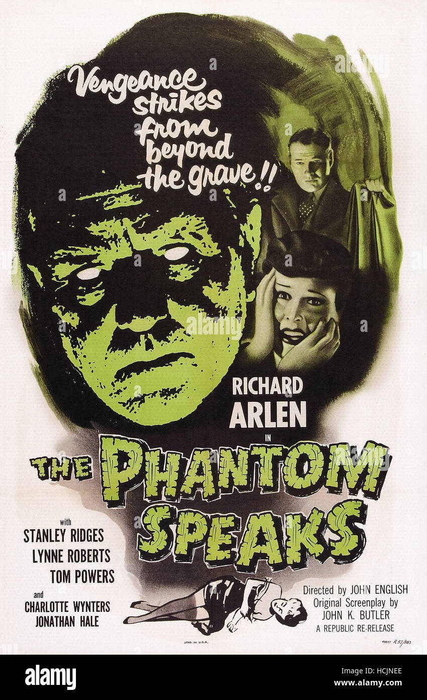 Stanley Ridges THE PHANTOM SPEAKS, US poster, Stanley ridges (left), right from top ...