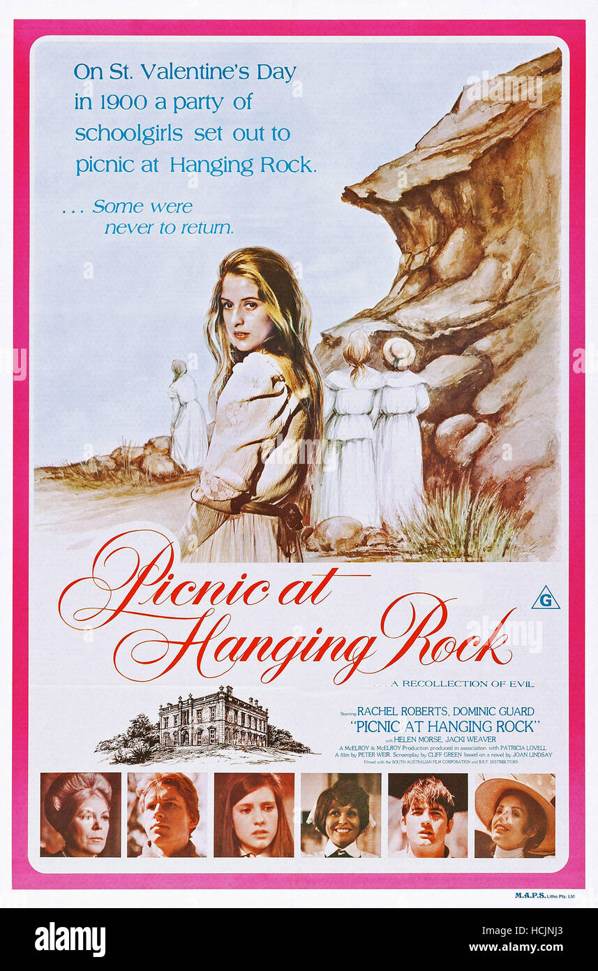 PICNIC AT HANGING ROCK, Australian poster, bottom from left: Rachel ...